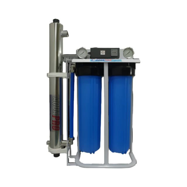 فلتر جامبو مزدوج 20" مع وحدة UV لتعقيم المياه

